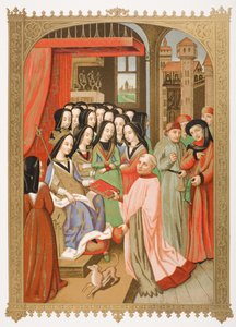La Corte de María de Anjou (1404-63) facsímil de una miniatura de 