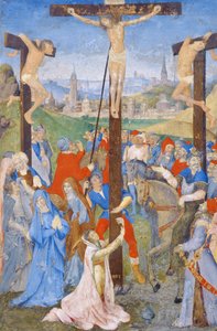 La Crucifixión, de un Misal de French School