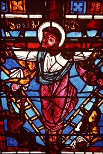 La crucifixión de San Pedro, de la Ventana de la Crucifixión, 1150-70 de French School