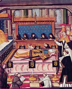 La muerte de Carlomagno en 814 (vitela) de French School