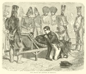 La muerte de Lannes en Essling (grabado) de French School