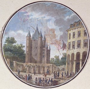 El Donjon del Templo, París de French School