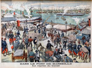 El fin de la huelga en Marsella, ilustración de 