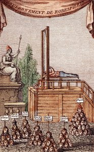 La ejecución de Robespierre, el 28 de julio de 1794 de French School