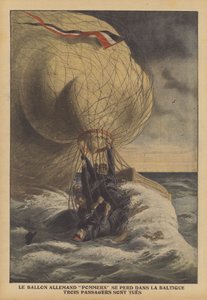 El globo alemán Pommern estrellándose en el Báltico