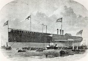El Great Eastern, ilustración de Le Nouvel Illustré, 1867 de French School
