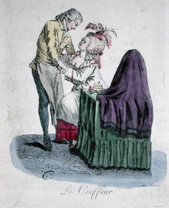 El peluquero y una dama de moda de French School