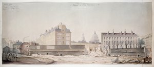 El agujero en la Rue Monge, el Colegio de Navarra y la Escuela Politécnica de París, 1870 de French School