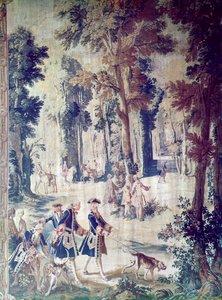 La caza de Luis XV, tapiz, mediados del siglo XVIII de French School