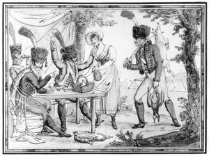 Los Húsares y la Vivandera, 1803 de French School