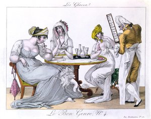 El helado, plat 4 de Le Bon Genre, París, 1827