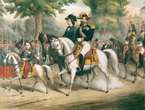 La familia imperial a caballo