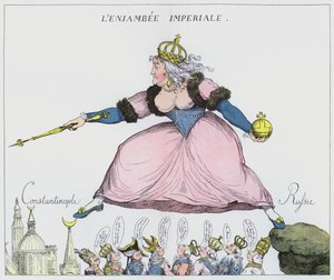El paso imperial (litografía a color) de French School