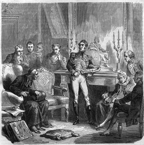 Los Jesuitas en la Corte de Carlos X (1757-1836) Rey de Francia. Grabado en “Histoire des Papes-Rois-Reinas y Emperadores a través de los siglos” de Maurice Lachatre