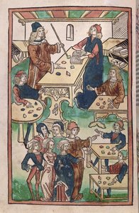 La tienda de joyeros, 1491 de French School