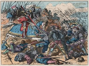 El rey de Francia Francisco I (1494-1547) en la Batalla de Marignano el 13 y 14 de septiembre de 1515 - Francisco I (1494-1547) en la Batalla de Marignano de French School
