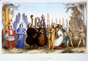El Reino de la Armonía, de Galerie Dramatique Costumes des Théâtres de Paris por Dollet, Lacauchie & Lasalle, publicado 1844 de French School