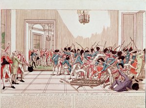 Los Caballeros de Aggard desarmados por orden del rey en el Palacio de las Tullerías, 28 de febrero