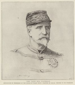 El difunto Duque de Aumale (litografía) de French School