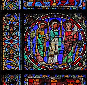 La vida de Cristo: Tres santos asistiendo a la Presentación en el Templo de French School