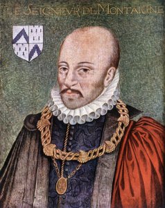 El Señor de Montaigne - según la pintura conservada en el Museo Condé de Chantilly de French School