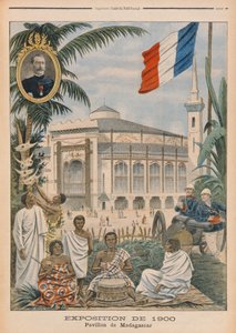 El Pabellón Malgache en la Exposición Universal de 1900, París, ilustración de 
