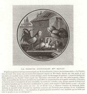 El marqués de Lafayette cortejando a Madame Bailly de French School