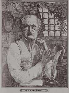 El marqués de Sade en prisión de French School