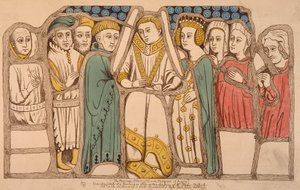El matrimonio de Enrique VI de Inglaterra y Margarita de Anjou en 1445, 1793 de French School