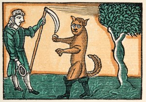 El Gato con Botas de Historias o Cuentos del Pasado contados por Mamá Ganso, Con Moralejas, por M Perrault, pub. 1925