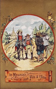 El molinero, su hijo y el burro, c.1880 de French School