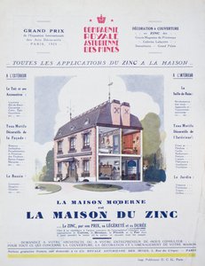 La Casa Moderna es una Casa de Zinc, anuncio de la revista L