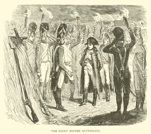 La noche antes de Austerlitz (grabado)