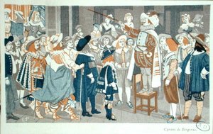 El discurso de la nariz en el Hotel de Bourgogne, ilustración de 