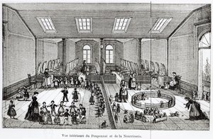 La Guardería en el Familisterio de Guisa, de Solutions Sociales por Jean-Baptiste Andre Godin (1817-88), París, 1871 de French School