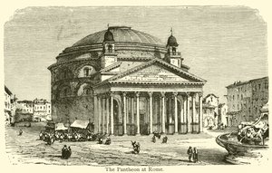 El Panteón en Roma (grabado) de French School