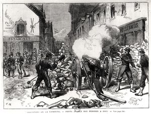 La Comuna de París: Una barricada en Issy, 2 de mayo de 1871