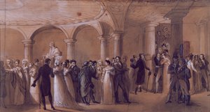 El Peristilo en el Teatro Francés, c.1822 de French School