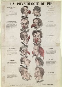 La fisiología de la nariz, caricatura anti-alcoholismo de French School