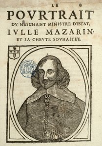 El retrato del malvado Ministro de Estado, Iulle Mazarin y su deseado diablo, Panfleto Político bajo la Fronda de French School