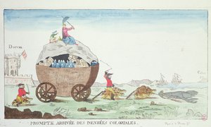 La pronta llegada de bienes coloniales, 1807 de French School