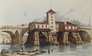 La bomba de Pont Notre Dame, 1836 de French School
