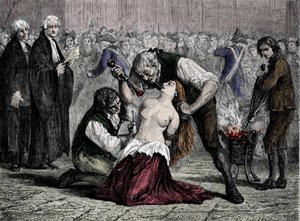 El caso del collar de la reina: El tormento de Madame de la Motte (1756-1791). Después de intentar robar el collar que la reina rechazó, fue condenada a ser flagelada, marcada con hierro y encerrada en la Salpetriere de French School