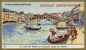 El Puente de Rialto y el Gran Canal de Venecia de French School