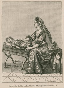 La cuna mecedora del Duque de Anjou (después Luis XV) de French School