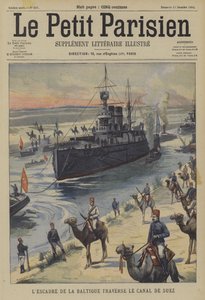 La flota báltica rusa pasando por el Canal de Suez de French School