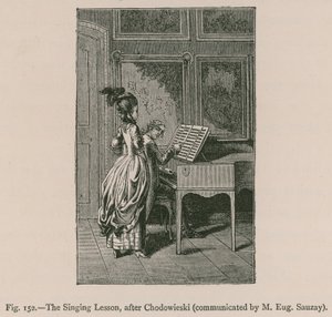 La lección de canto, después de Chodowieski (comunicado por M. Eug. Sauzay) de French School