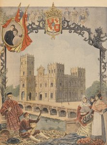 El pabellón español en la Exposición Universal de 1900, París, ilustración de Le Petit Journal, 4 de marzo de 1900