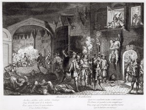 La masacre del Día de San Bartolomé, 1572 de French School
