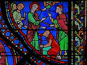 La ventana de San Jaime: Cura a un paralítico de French School
